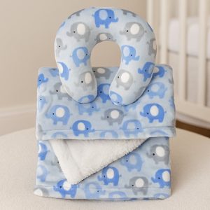 baby blanket with neck pillow